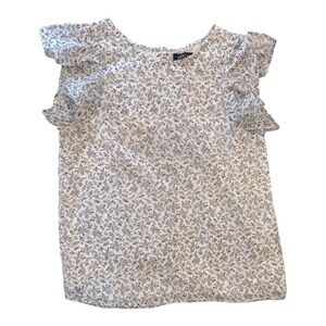 Polo Ralph Lauren Girls‎ Flutter Sleeve Top. Lined size 14
Cream with navy